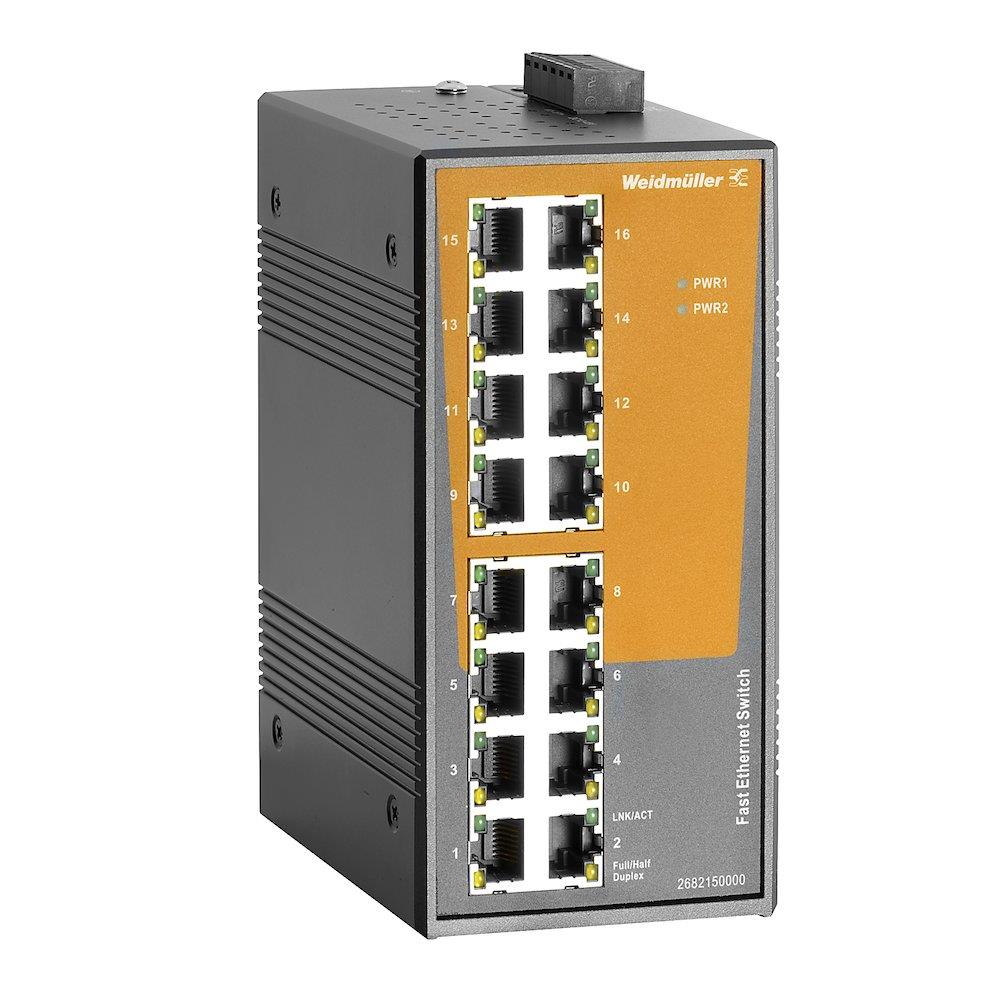 Weidmüller IE-SW-EL16 Network Switch - IE-SW-EL16-16TX