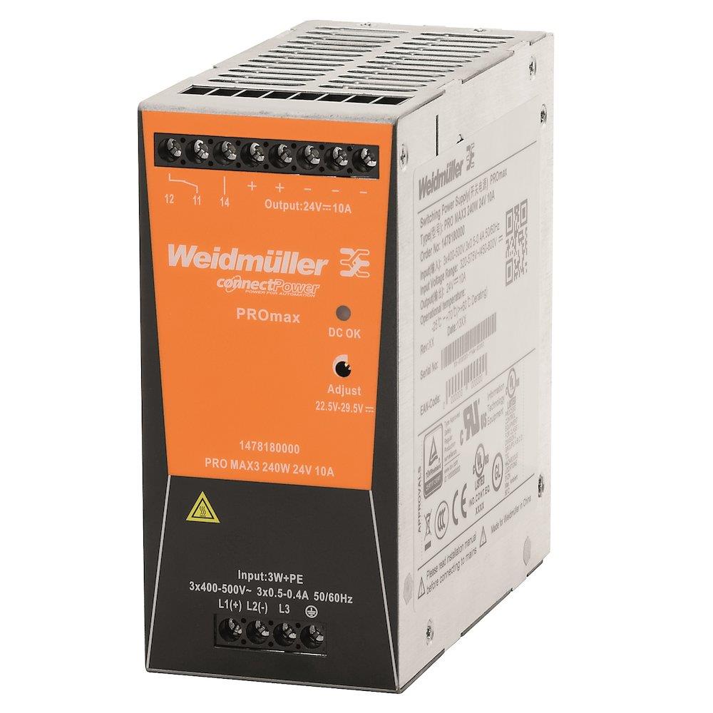 Weidmüller PROmax 3 Power Supply - PROmax, 400, 24, 10A, 3PCS