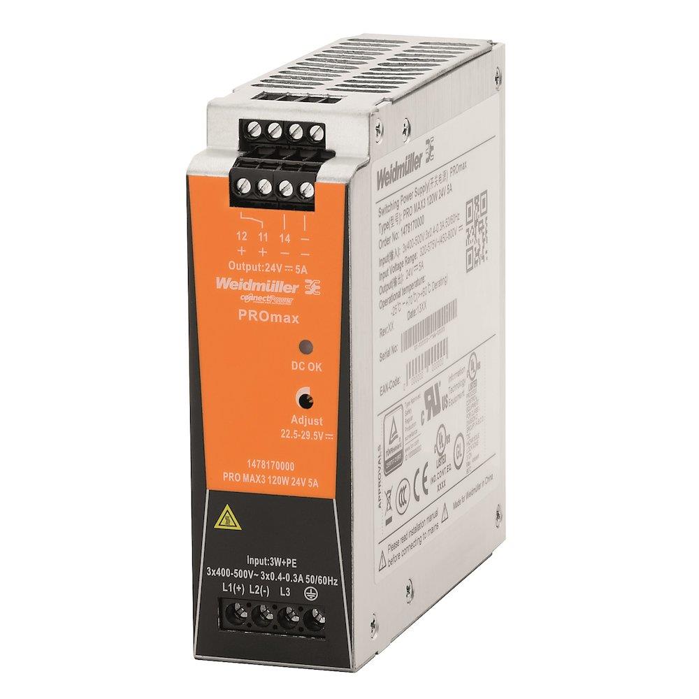 Weidmüller PROmax 3 Power Supply - PROmax, 400, 24, 5A, 3PCS