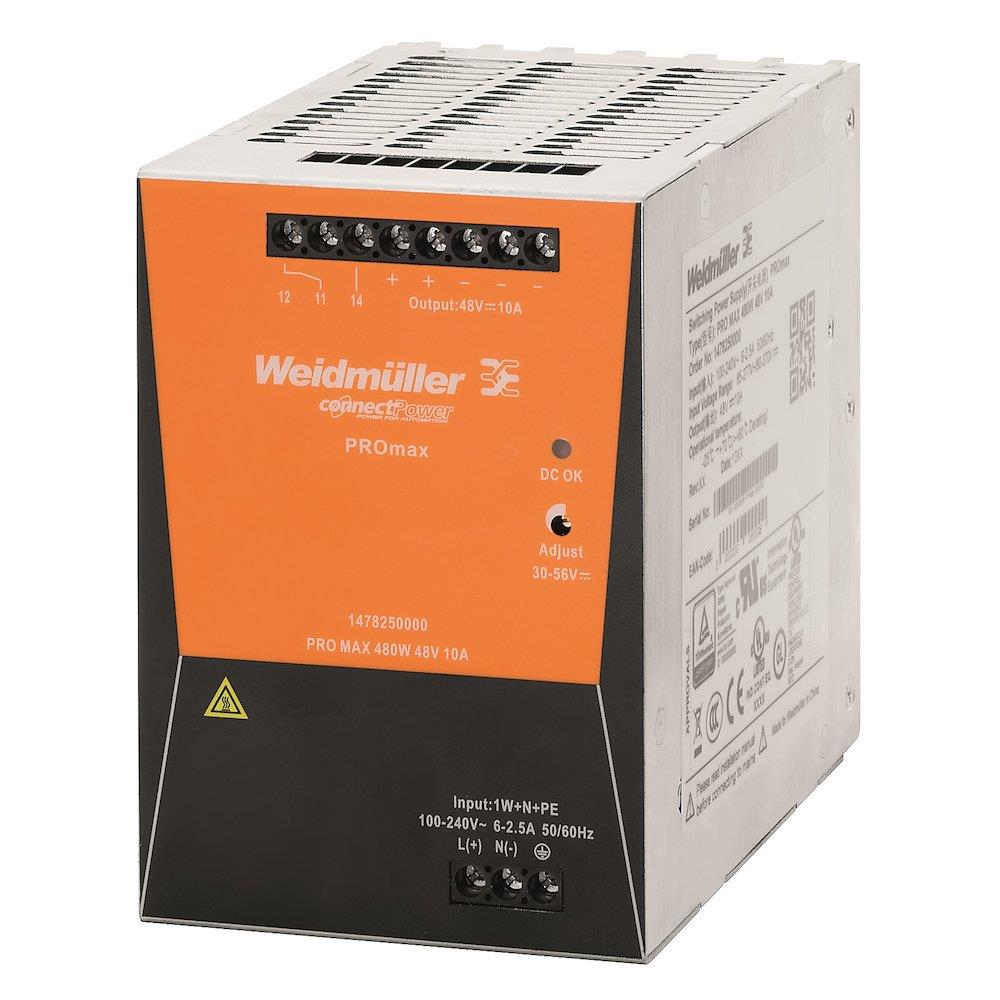 Weidmüller PROmax Power Supply - PROmax, 230, 48, 10A, 1PCS
