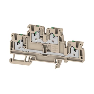 Weidmüller S2T 2,5 Floor terminal - 2.5 mm², Beige, Snap-In