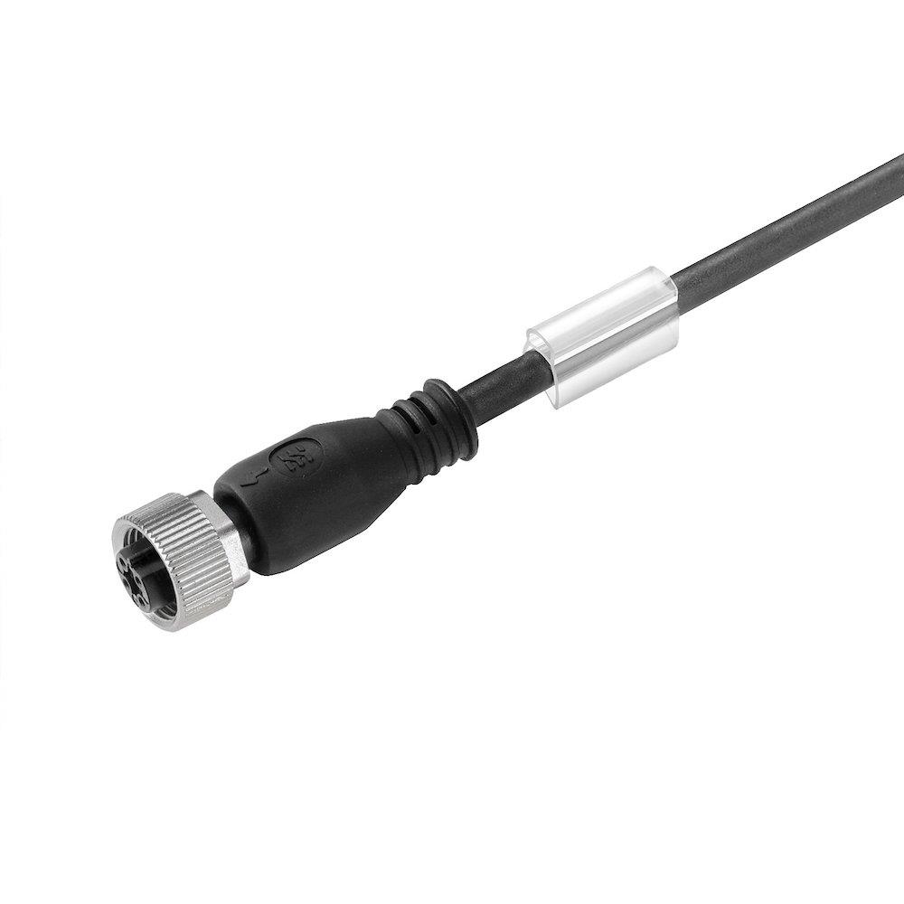 Weidmüller SAIL-M12BG-4 Sensor Cable - 4P, M12, Female straight, 10M, PUR-cable, black