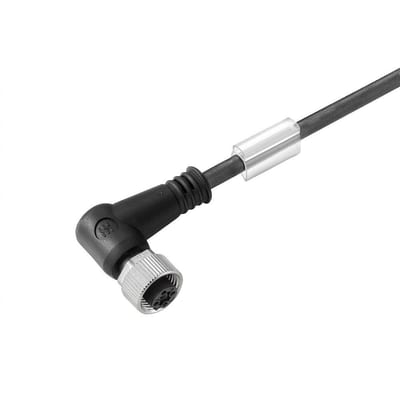 Weidmüller SAIL-M12BW-4 Sensor Cable - 4P, M12, Female angle, 10M, PUR-cable, black