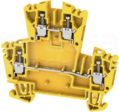 Weidmüller WDK 2,5 ZQV Floor terminal - 2.5 mm², yellow, Screw Terminal