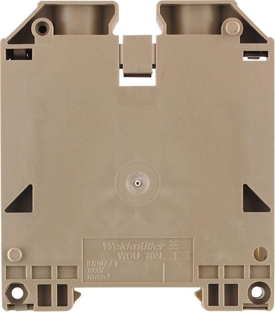 Weidmüller WDU 70N/35 Through Terminal - 70 mm², Beige, Screw connection