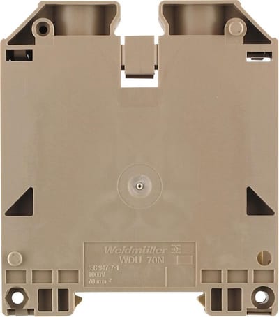 Weidmüller WDU 70N/35 Through Terminal - 70 mm², Beige, Screw connection