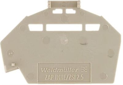 Weidmüller ZAP TNHE/ZSI2,5 End plate - 2,5 mm², Beige