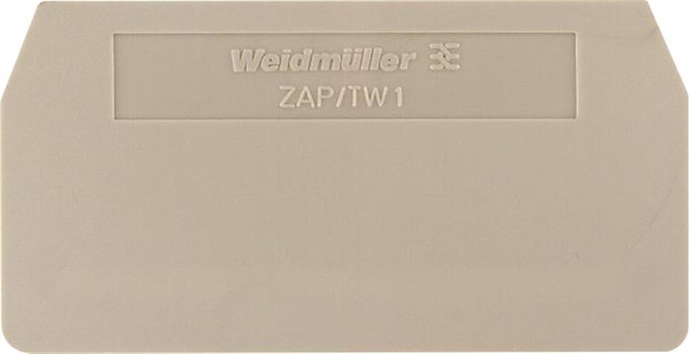 Weidmüller ZAP/TW ZDU1,5/2AN End plate - 1,5 mm², Beige