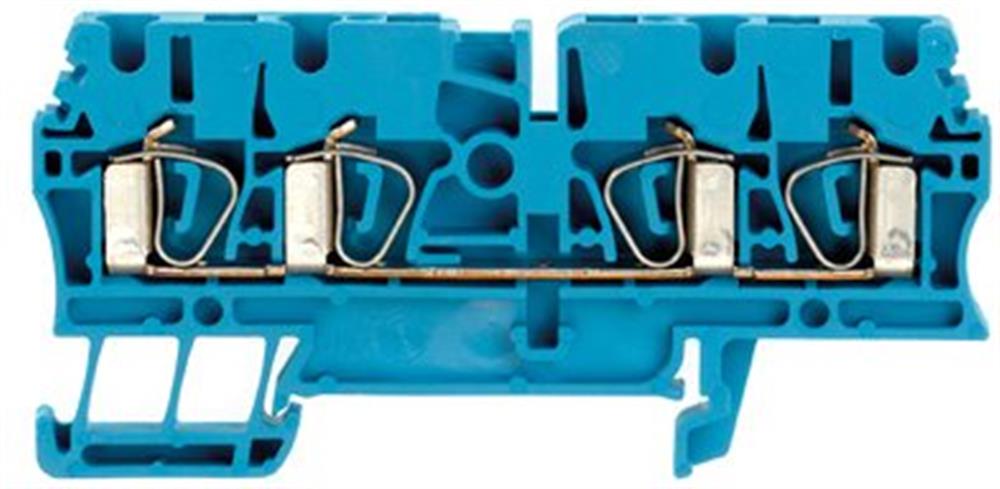 Weidmüller ZDU 2,5/4AN Through Terminal - 2,5 mm², blue, Spring connection