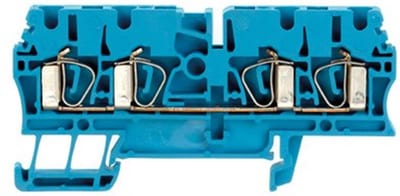 Weidmüller ZDU 2,5/4AN Through Terminal - 2,5 mm², blue, Spring connection