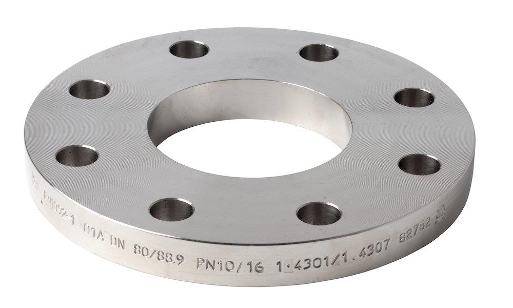 Weld flange flat stainless - 300, 304mm, 10bar