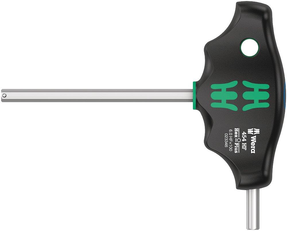 Wera 454 Hex-Plus HF Allen Key T-handle - 6mm, 100mm
