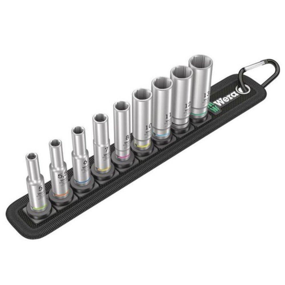 Wera Belt A Deep 6KT. - 9PCS, 1/4"