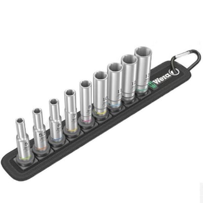 Wera Belt B Deep 6KT. - 9PCS, 3/8"