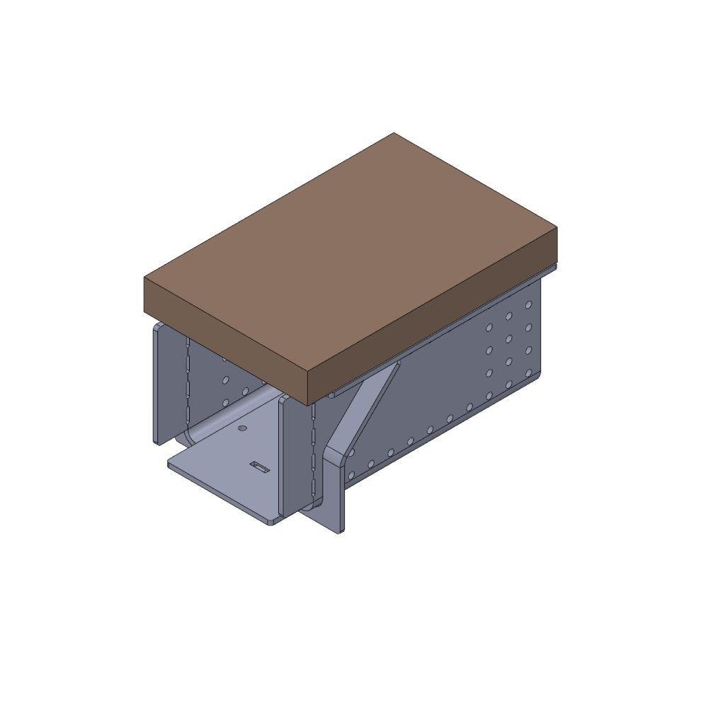 Woody Burner Grate, U-type with Skamol, 16/20 kW, 167 x 110 x 83 mm