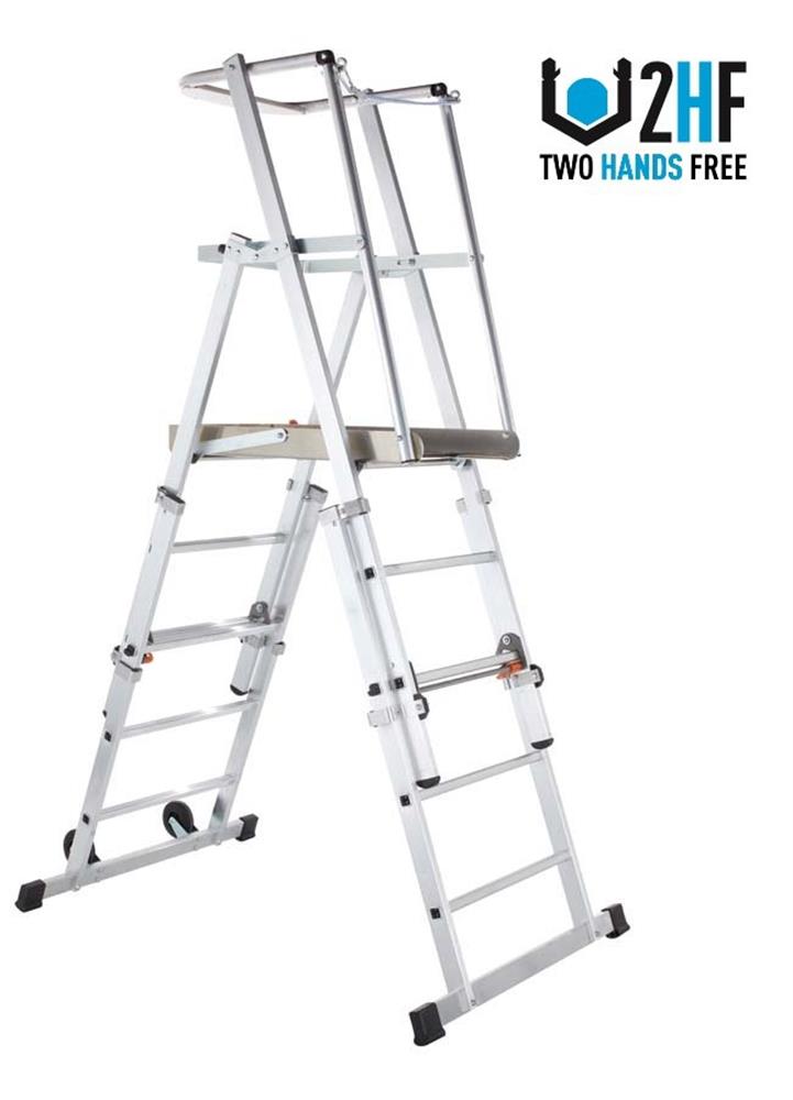 Zarges 41325 Telescopic Platform Ladder - 1.34M, 5PCS, Yes