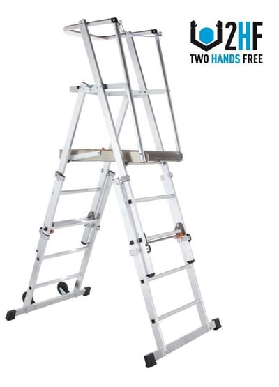 Zarges 41325 Telescopic Platform Ladder - 1.34M, 5PCS, Yes