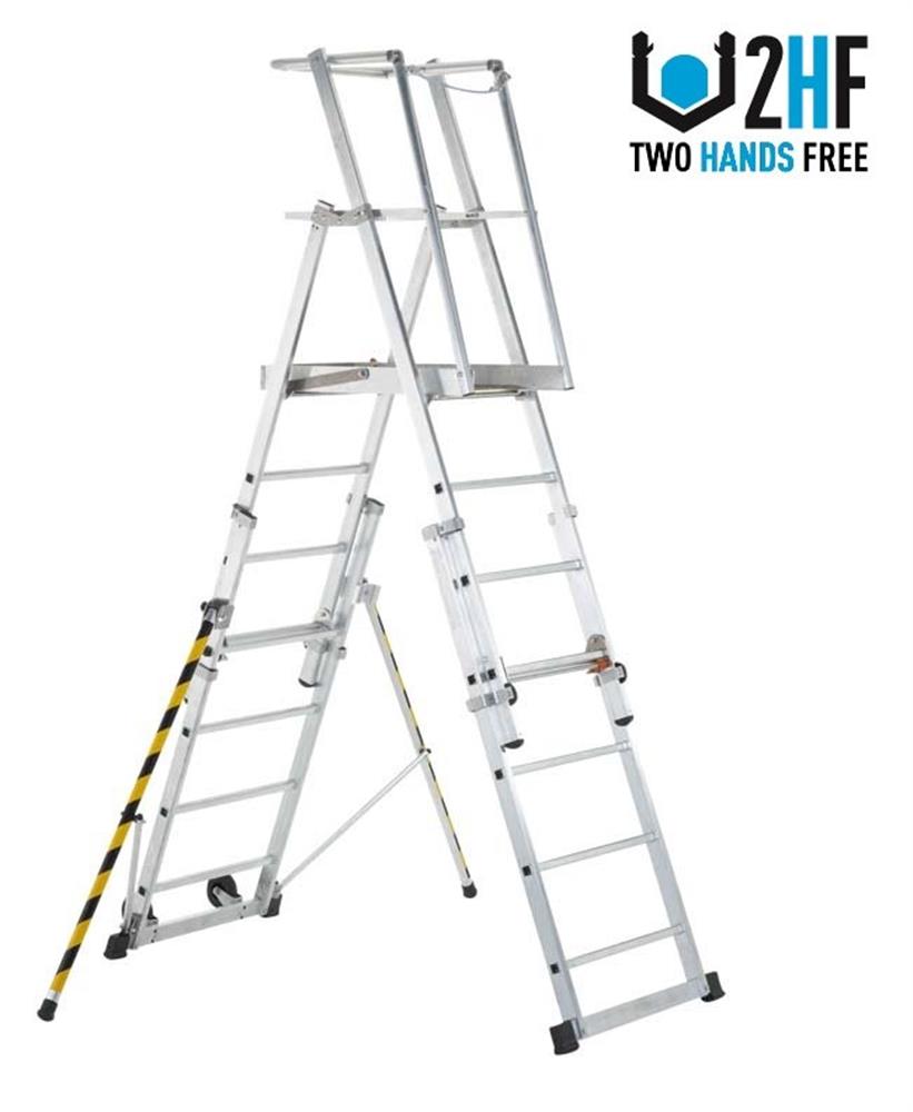 Zarges 41328 Telescopic Platform Ladder - 3.15M, 12PCS, Yes