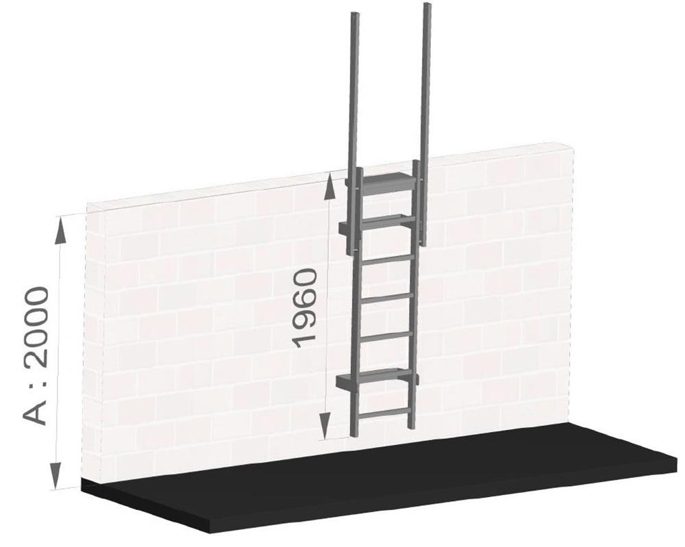 Zarges Ladder fixed - 2M