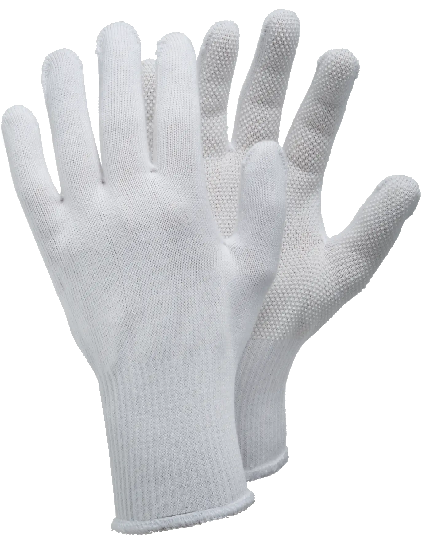 Tegera 921 White Cotton Glove with Vinyl Dots, Size 8 (921-8)